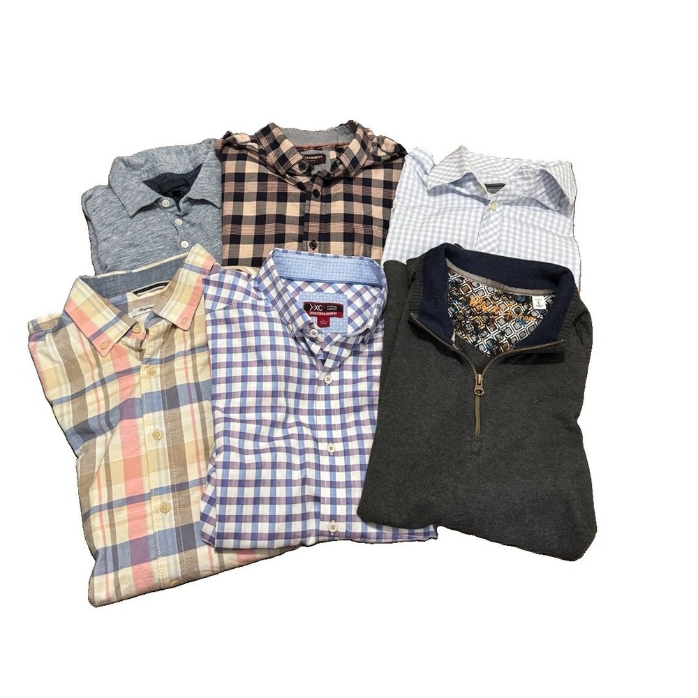 Men's Sz Large Lot Robert Graham, Johnston & Murphy, Tommy Bahama, Zachary Prell